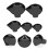 5Pcs Black Mini PP Scale Trays for Home Use Stackable Jewelry Weighing 4