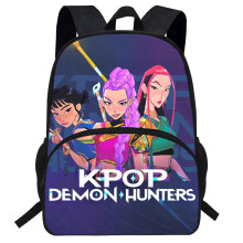 (Style 4) Kpop Demon Hunters Cartoon School Backpack Durable Material Anti Students Shock