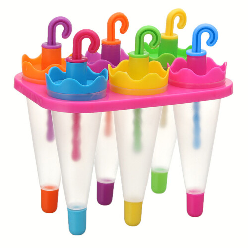 Umbrella Ice Lolly Molds Assorted Colors for DIY Ice Pops