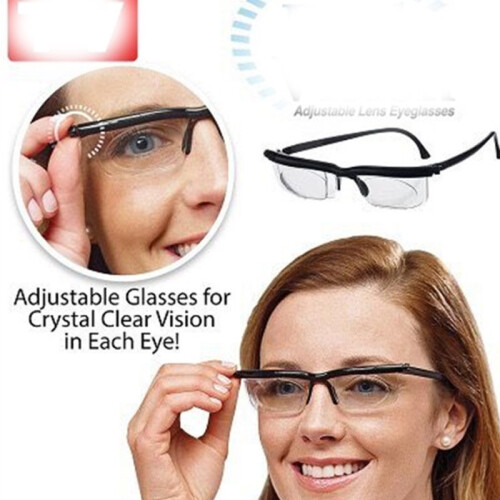 Dial Vision Adjustable Lens Eyes Glassses Focus Reading Universal Driving Tv 1