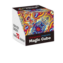 (Style A) Changeable Magic Magnetic Cube 3d Flip Puzzle Toys Ink Ocean Gifts Pattern Kids