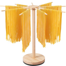Pasta Dryer Wooden With Rotating Base, 9 Removable Arms, Up To 3.7 Kg, For Spaghetti And Vermicelli