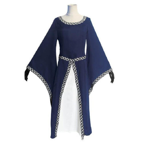GRACEART Gothic Victoriaanse jurk voor dames, renaissance, maxi-kostuum, groen, XL