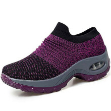 (Purple, EU39) Trainers Mesh Womens Sport Running Sneakers Slip Tennis Breathable Sock Shoes