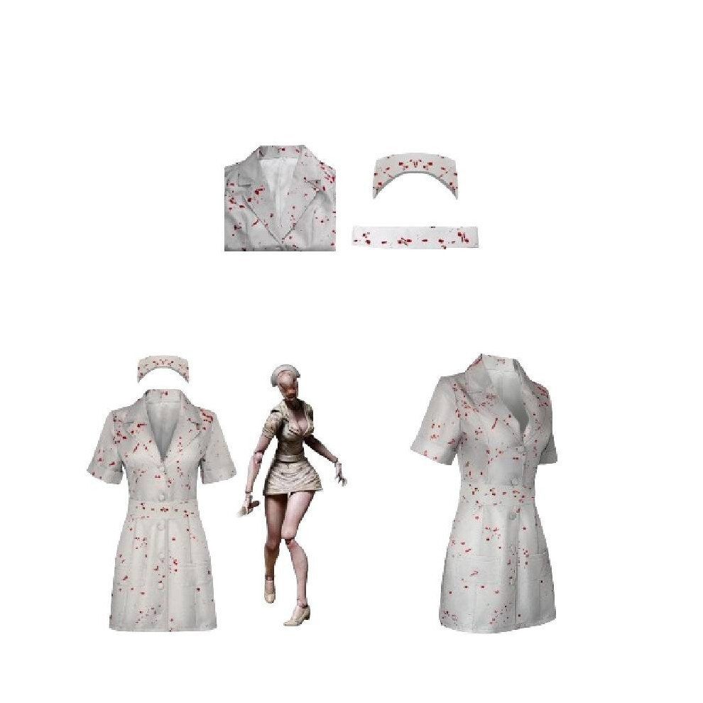 (M) Cosplay Hill Silent Female Nurse Stage Performance Costumes Roleplay And