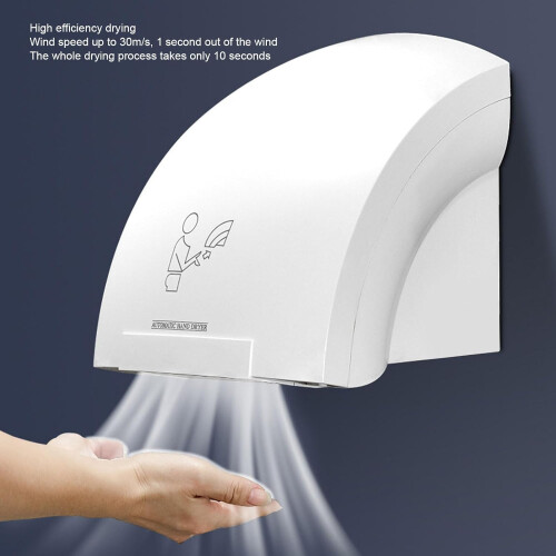 1200W Hand Dryer, Automatic Detection, 10-Second Drying, Model #412, EU Plug 220V, For Bathroom, Hotels 2