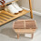 Durable Brown Wood Massage Stool Versatile Foot Bath Footrest Seat 4