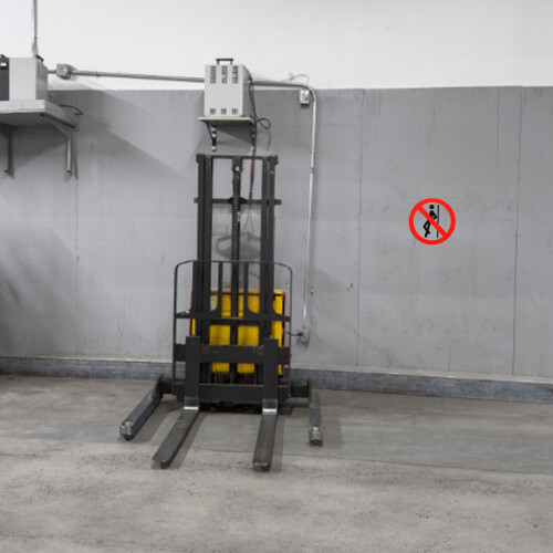 5pcs Network Safety Warning Stickers Do Not Lean On Equipment Decals 2