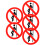 5pcs Network Safety Warning Stickers Do Not Lean On Equipment Decals 11