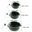 3Pcs Green Enamel Mini Stew Pot Set Kitchen Dutch Oven Ramen Soup Pot 2