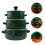 3Pcs Green Enamel Mini Stew Pot Set Kitchen Dutch Oven Ramen Soup Pot 11