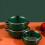 3Pcs Green Enamel Mini Stew Pot Set Kitchen Dutch Oven Ramen Soup Pot 5