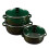 3Pcs Green Enamel Mini Stew Pot Set Kitchen Dutch Oven Ramen Soup Pot 10