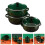 3Pcs Green Enamel Mini Stew Pot Set Kitchen Dutch Oven Ramen Soup Pot 9
