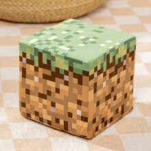 (Grass Block, 20cm) Minecraft Plush Block Pillow With Sponge Core For Colorful Doll Design Block