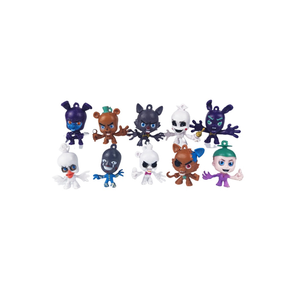(10Pcs Q-Versions)Set Figura De AccióN Fnaf Security Breach Five Nights At Freddys Figura De AccióN Juguete-image
