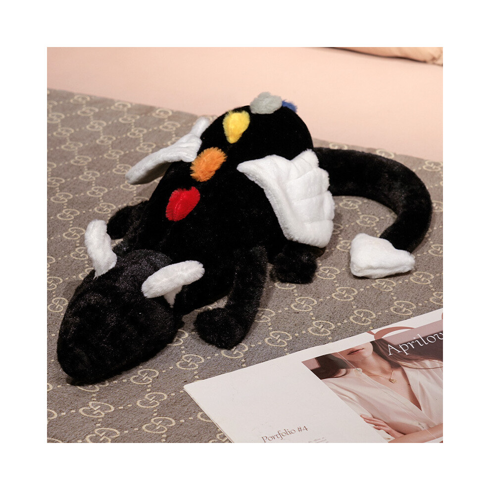 (Black Color,70Cm)Almohada De MuñEca De Felpa Suave Colorida DragóN Para DecoracióN De HabitacióN Y Regalo De CumpleañOs De NiñOs-image