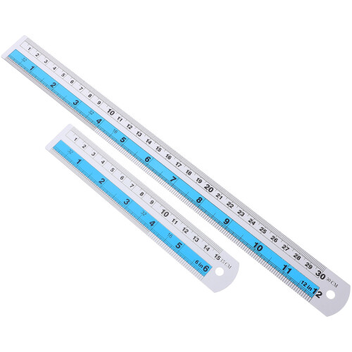 2 Pcs Ruler Set Student Engineering Scale Drawing Straight Rulers