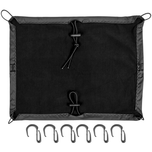 1Set Bagagli Elastico Nero Tessuto Resistente Impermeabile