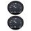 2Pcs Car Clock Auto Accessories Black Stick-on Quartz Dashboard Clock 1
