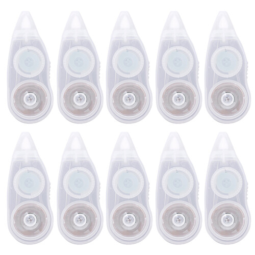 10Pcs White Correction Tape for Students Smooth Instant Dry Office Use