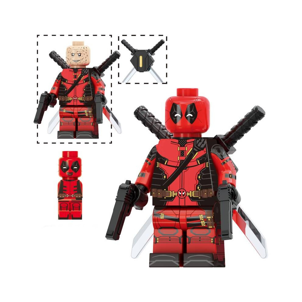 (Style C) Building Deadpool Blocks Wolverine Action Figure Model Decoration Doll Toy