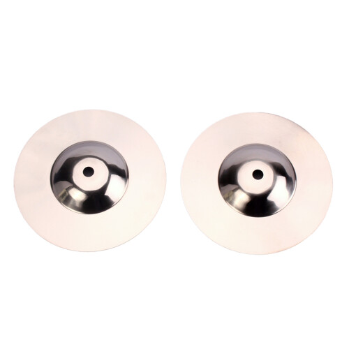 2Pcs Durable Silver Drum Cymbal Crash Metal Percussion Instrument 1