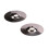 2Pcs Durable Silver Drum Cymbal Crash Metal Percussion Instrument 9