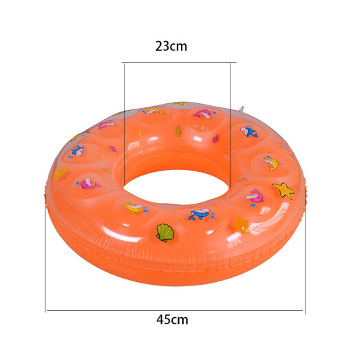 (45cm) Thickened Childrens Cartoon Inflatable Doublelayer Ring Airbag Swimming