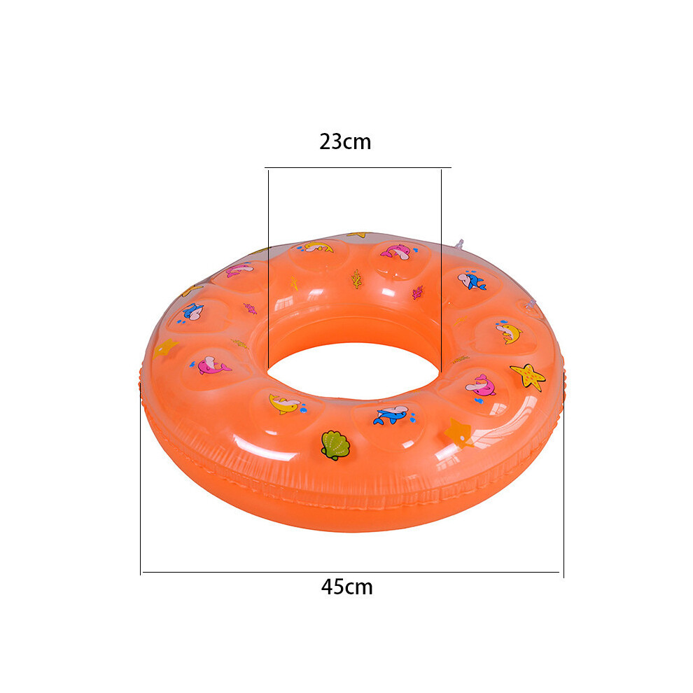 (45cm) Thickened Childrens Cartoon Inflatable Doublelayer Ring Airbag Swimming