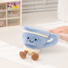 (Teacup 9cm) Teapot Cup Coffee Baguette Cinnamon Roll Baguette Plush Toys Fabric Short Kids