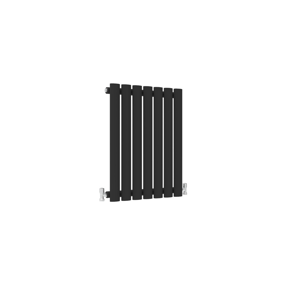 Aica (Single, 600*413Mm) Oval Tube Designer Radiator Black