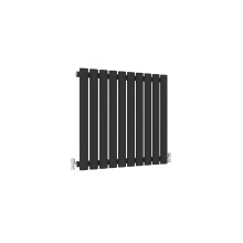(Single, 600x590mm) Black Oval Tube Designer Radiator