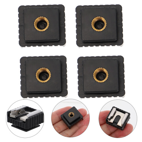 4Pcs Durable Hot Shoe Mount Adapter Bracket for Camera Flash Light 2
