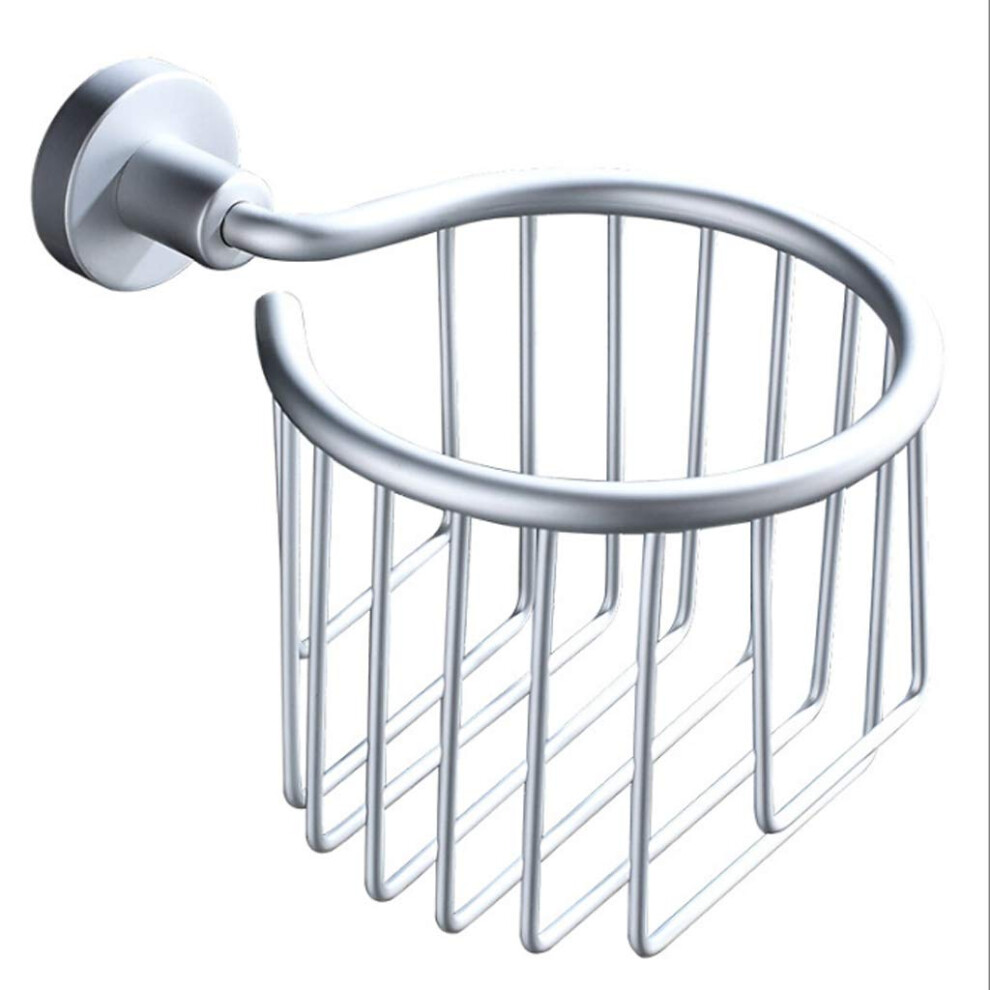 Paper Towel Dispenser Wall Mounted Silver Aluminum Bathroom Paper Roll Stand With Phone Holder-image-OPC-PJFS52K-NEW