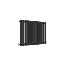 (Single, 600x767mm) Black Oval Tube Designer Radiator