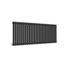 (Single, 600x1593mm) Black Oval Tube Designer Radiator