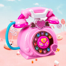 (Pink)Cartoon Retro Prinzessin Telefon Mädchen Spielzeug mit pädagogischen und musikalischen Funktionen