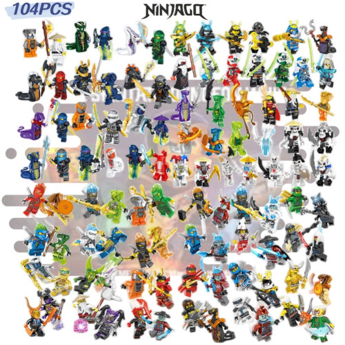 Lot de 104 blocs de construction Ninjago mini figurines enfants puzzle assemblage jouet cadeaux 2