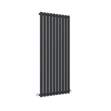 (Single, 1600x590mm) Black Oval Tube Designer Radiator
