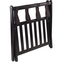 Foldable Suitcase Holder Black Vintage Luggage Rack With Lower Shelf For Hotel And Home