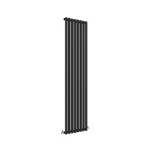(Single, 1800x472mm) Black Oval Tube Designer Radiator
