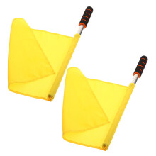 2Pièces Drapeaux Referee Jaunes En Tissu Inoxydable Portable