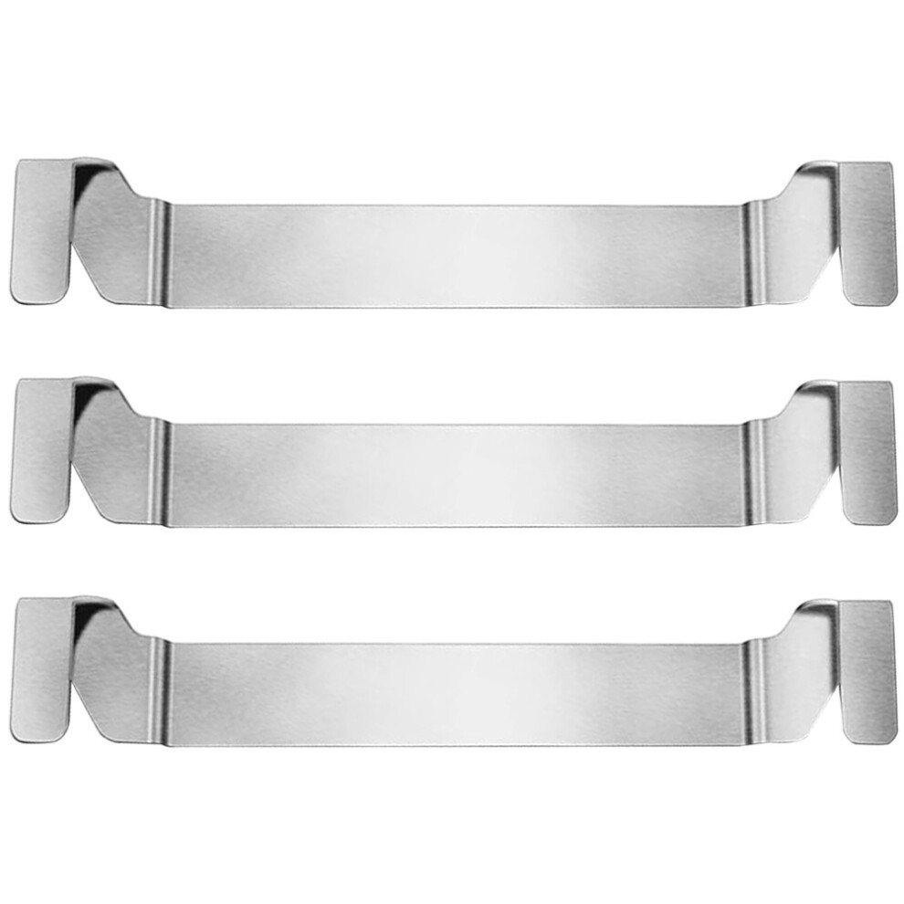 3 Pcs Grill Griddle Barbecue Tool Rack 15x2.5x1cm Silver-image-OPC-PJFSMHG-NEW