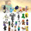 Série Minecraft 29 pièces lot blocs de construction minifigure mini jouets modèle décoration cadeau 6