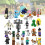 Série Minecraft 29 pièces lot blocs de construction minifigure mini jouets modèle décoration cadeau 9