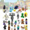 Série Minecraft 29 pièces lot blocs de construction minifigure mini jouets modèle décoration cadeau 3