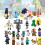 Série Minecraft 29 pièces lot blocs de construction minifigure mini jouets modèle décoration cadeau 8
