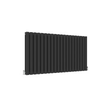 (Double, 600x1180mm) Black Oval Tube Designer Radiator