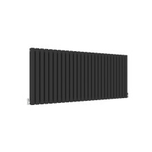 (Double, 600x1593mm) Black Oval Tube Designer Radiator